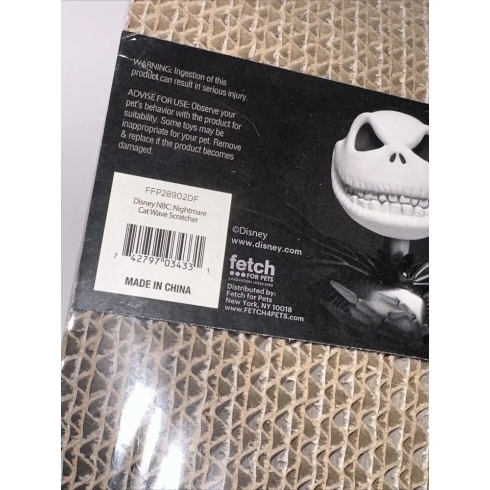 Nightmare Before Christmas Halloween Corrugate Wave Cat Scratcher NEW